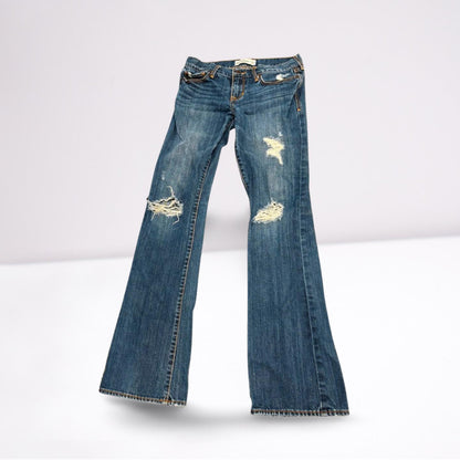 Abercrombie Fitch Denim Medium Wash Blue Jeans Girls 14 Slightly Distressed