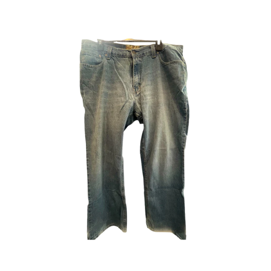 Red Camel Mens Jeans Distressed Denim Medium Wash Bootcut - Blue - 38X30 - Good