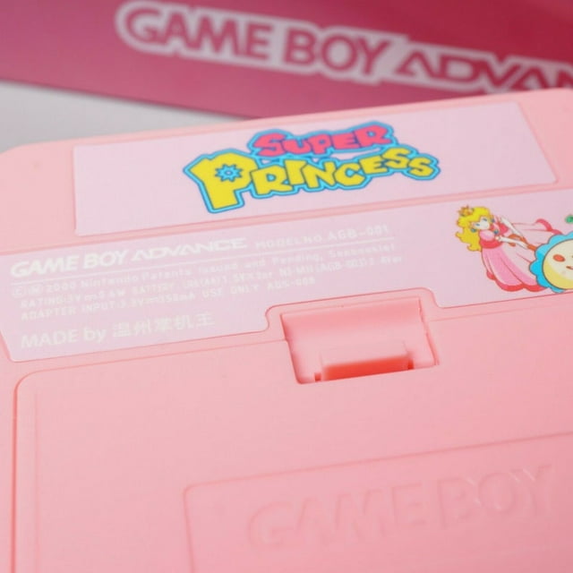 Nintendo Game Boy Advance Pink Super Princess Peach Edition Video Game Console - Custom Refurb Enhanced