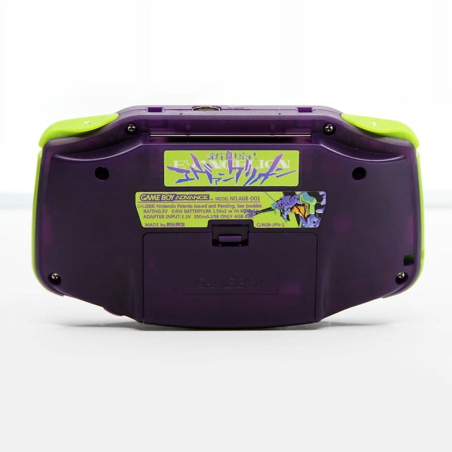 Nintendo Game Boy Advance Purple/Green Neon Genesis Evangelion Edition Video Game Console - Custom Refurb Enhanced