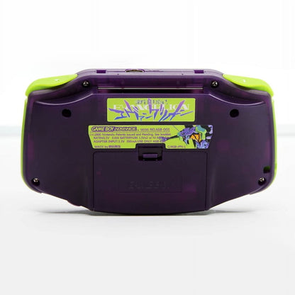 Nintendo Game Boy Advance Purple/Green Neon Genesis Evangelion Edition Video Game Console - Custom Refurb Enhanced