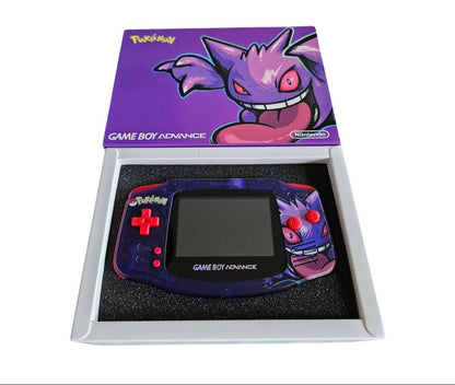 Nintendo Game Boy Advance Purple Pokemon Gengar Edition Video Game Console - Custom Refurb Enhanced