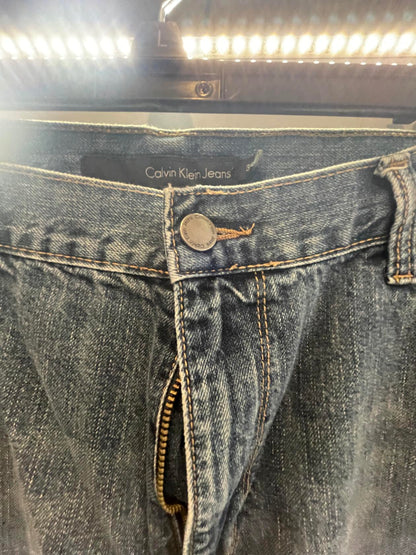 Jeans azules con corte de bota Calvin Klein para mujer talla 38 W - 33 "L