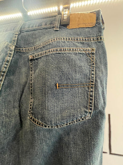 Jeans azules con corte de bota Calvin Klein para mujer talla 38 W - 33 "L