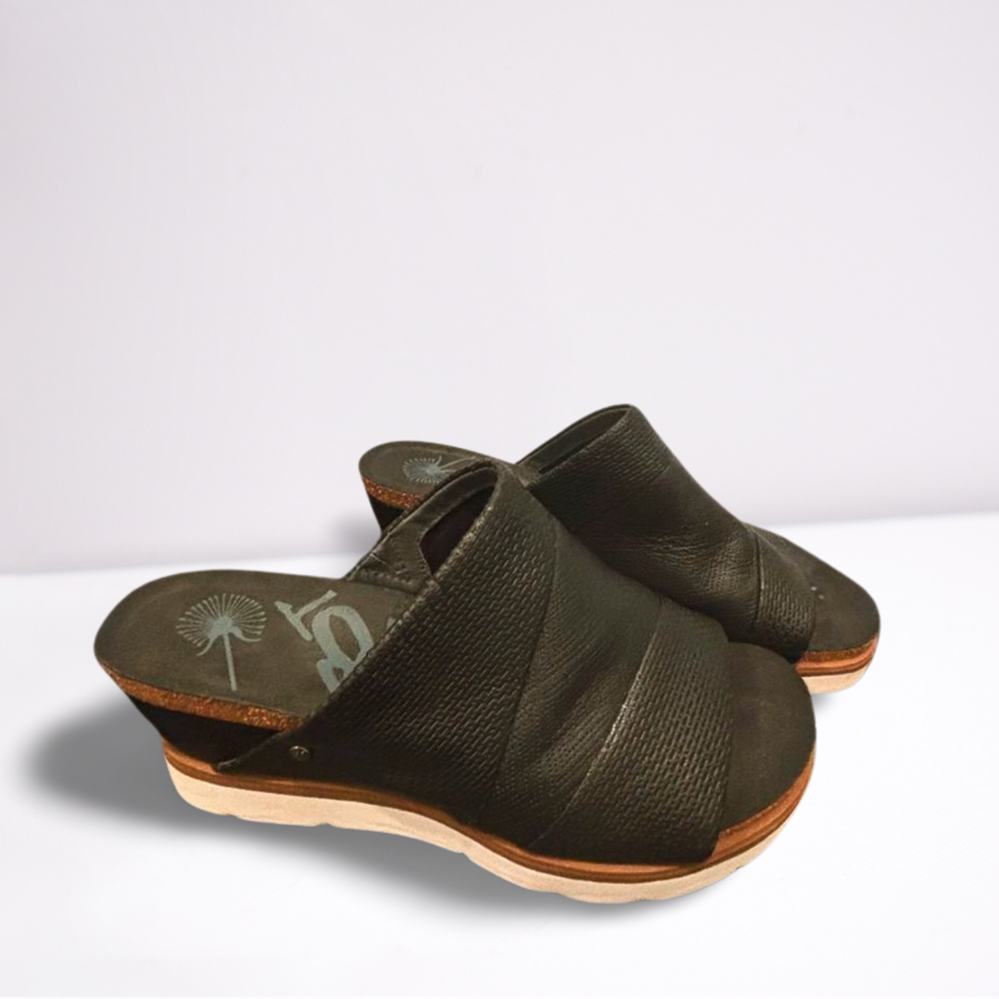OBT Womenâ€™s Black Wedges Size 9 Pre-Owned VGUC Stylish Comfortable Shoes