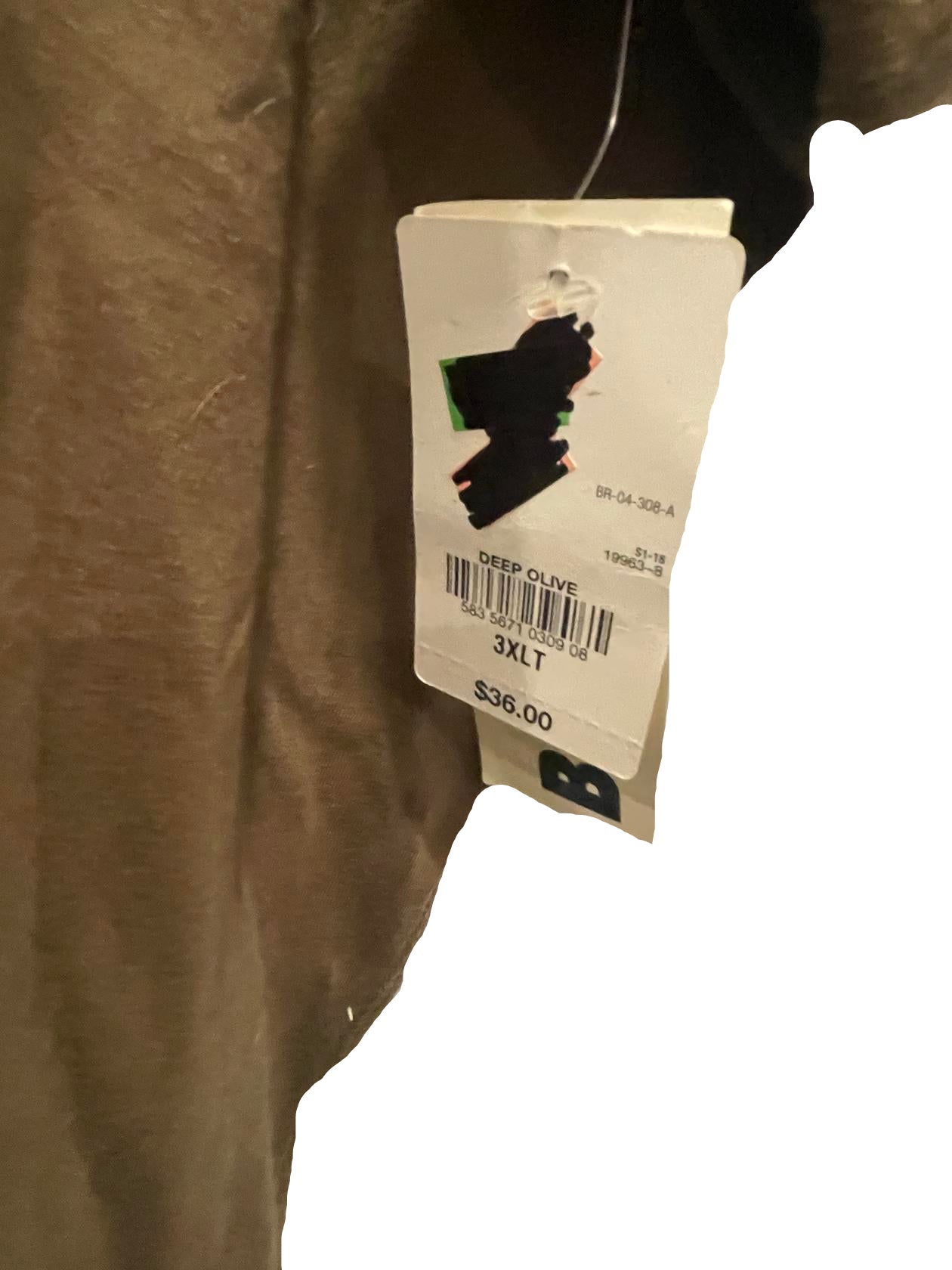 Arizona Mens Polo Shirt Collared Big and Tall - Deep Olive - 3X - New