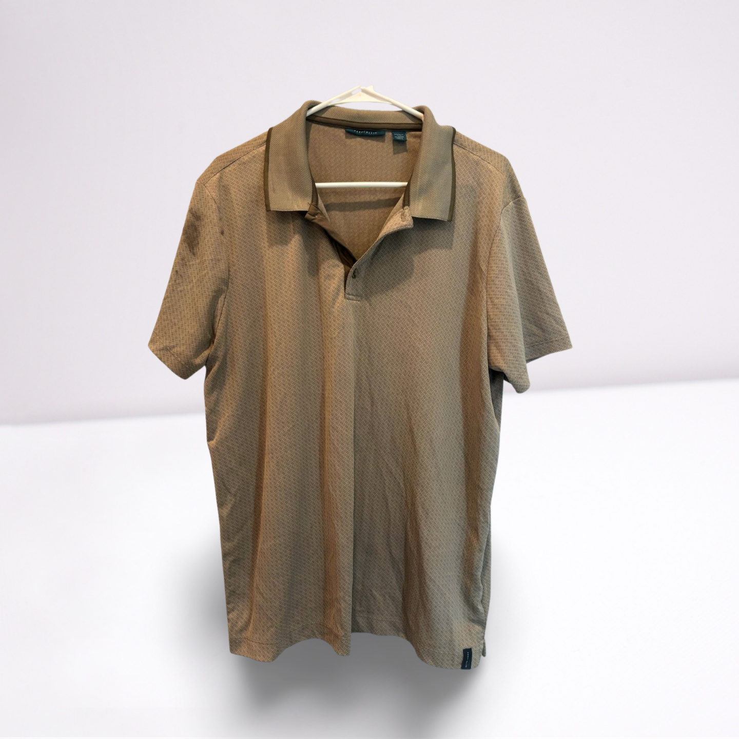 Mens Perry Ellis Active Polo Shirt Size XL Gray Solid