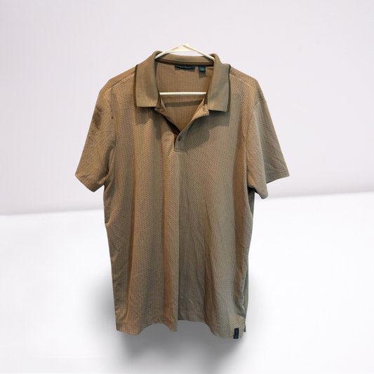 Mens Perry Ellis Active Polo Shirt Size XL Gray Solid