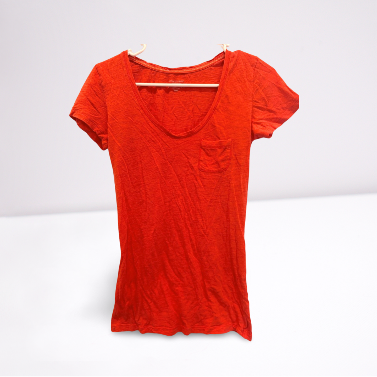 Womens Victoria's Secret T-Shirt Size Small Orange Solid