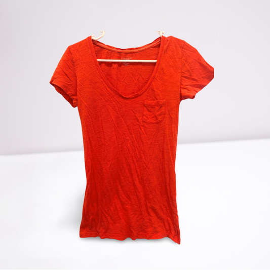 Womens Victoria's Secret T-Shirt Size Small Orange Solid