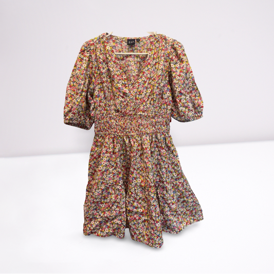 Womens Gap Dress Size Small Multi-Color Floral knee length