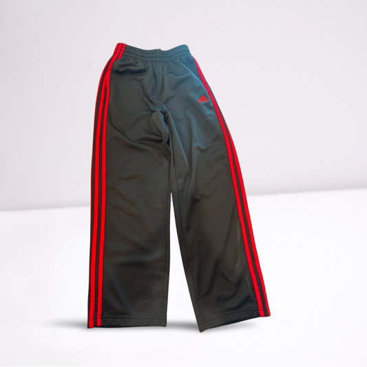 Youth Boys Adidas Athletic Pant Size Youth Medium Black, Red Solid, Striped relaxed