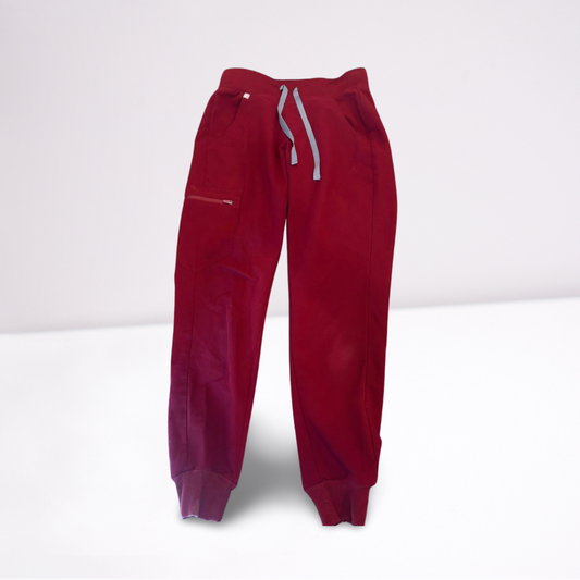 Womens Figs Scrub Pant Size XS Maroon