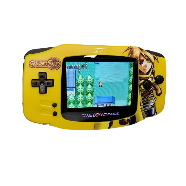 Nintendo Game Boy Advance Yellow Golden Sun Edition Video Game Console - Custom Refurb Enhanced
