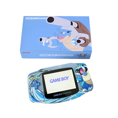 Nintendo Game Boy Advance Blue Blastoise Edition Video Game Console - Custom Refurb Enhanced