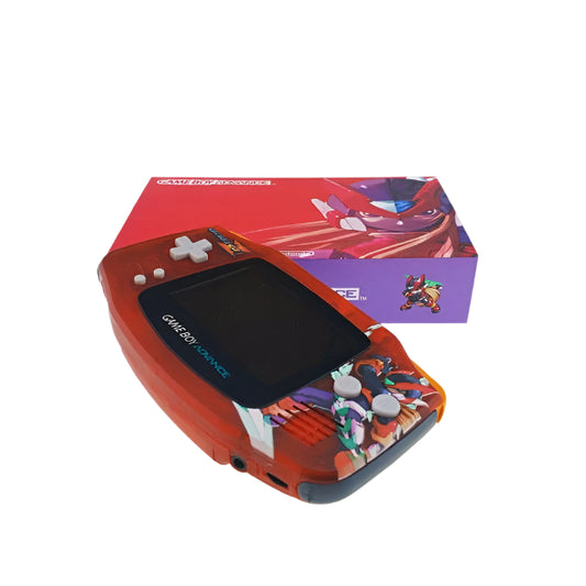 Nintendo Game Boy Advance Red Megaman Zero Edition Video Game Console - Custom Refurb Enhanced