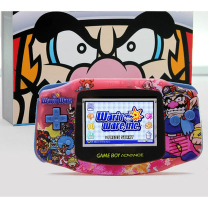 Nintendo Game Boy Advance Pink/Blue Wario Ware Edition Video Game Console - Custom Refurb Enhanced