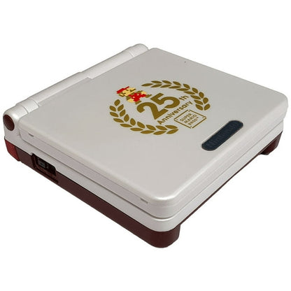 Nintendo Game Boy Advance SP Silver/Red Super Mario 25th Anniversary Edition Video Game Console - Custom Refurb Enhanced