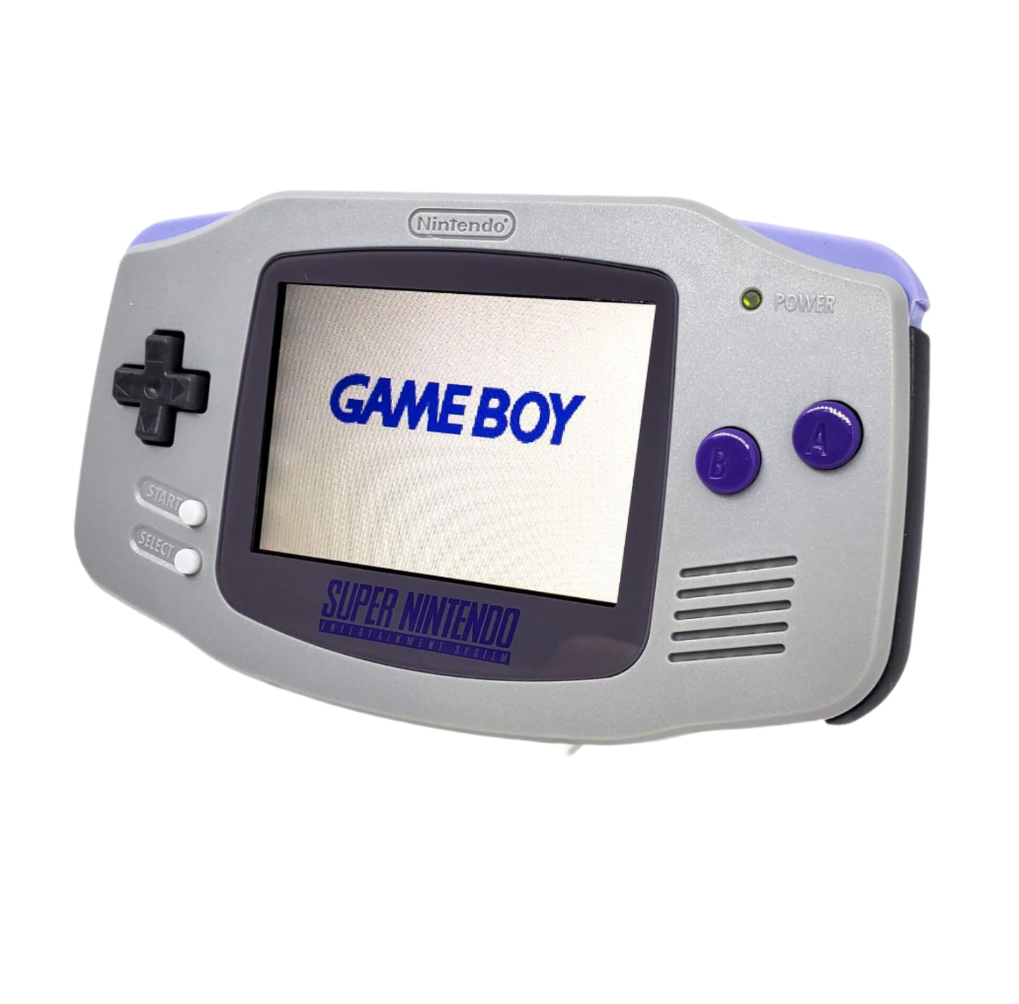 Nintendo Game Boy Advance Gray/Purple Super Nintendo SNES Edition Video Game Console - Custom Refurb Enhanced