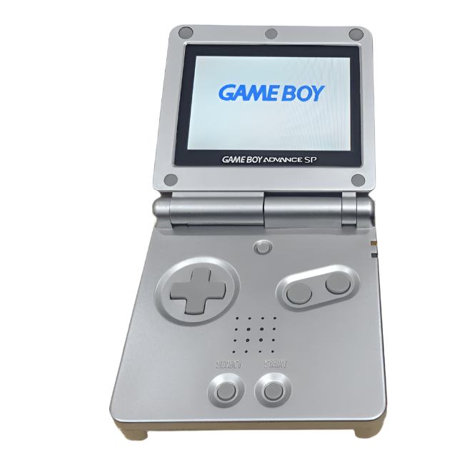 Nintendo Game Boy Advance SP Silver Video Game Console - Custom Refurb Enhanced