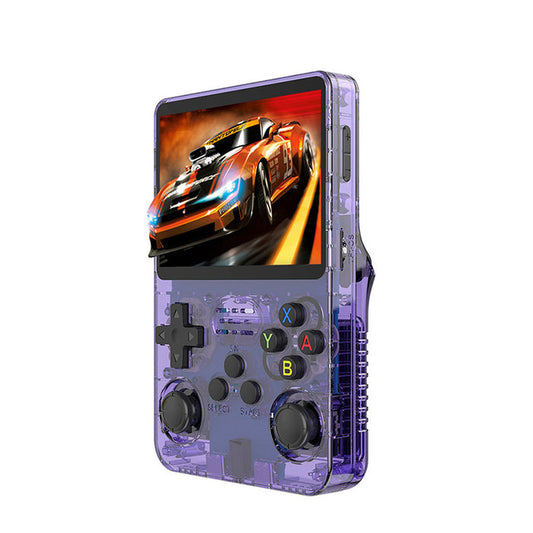 RetroWorldGames R36S Handheld Purple Video Game Console - Custom Refurb Enhanced