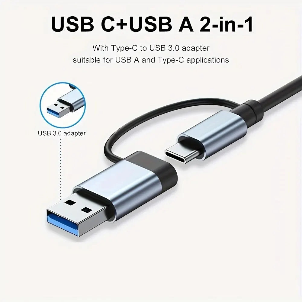 7 in 1 Multiport USB-C Hub Type C To USB 3.0 2.0 Multi-hub Dock Splitter Adapter