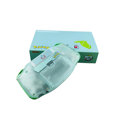 Nintendo Gameboy Advance Bulbasaur Transparent Green Video Game Console - Custom Refurb Enhanced