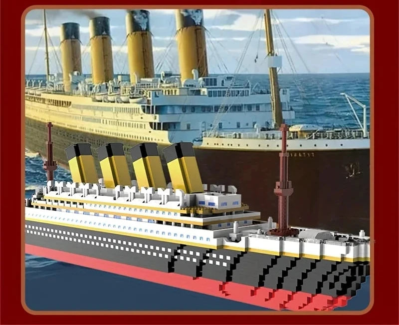 New Titanic Ship Building Blocks Minibrick Set 1878 Pcs Iceberg Shipwreck DIY
