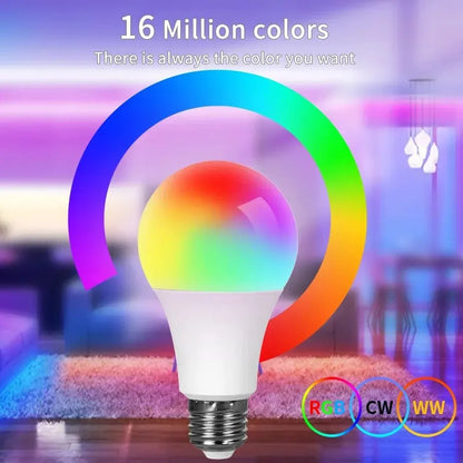 E27 RGB LED Light Bulb Color Changing Magic RGBW Lamp Remote Control Colorful