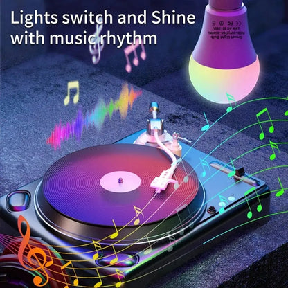 E27 RGB LED Light Bulb Color Changing Magic RGBW Lamp Remote Control Colorful