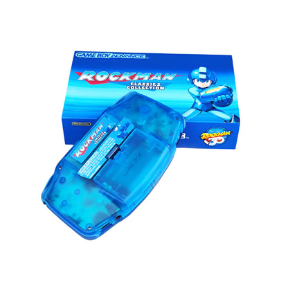 Nintendo Game Boy Advance Blue Megaman Rockman Edition Video Game Console - Custom Refurb Enhanced