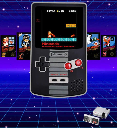 Nintendo Game Boy Color Black/Gray NES Classic Edition Video Game Console - Custom Refurb Enhanced