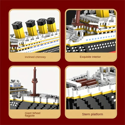 New Titanic Ship Building Blocks Minibrick Set 1878 Pcs Iceberg Shipwreck DIY