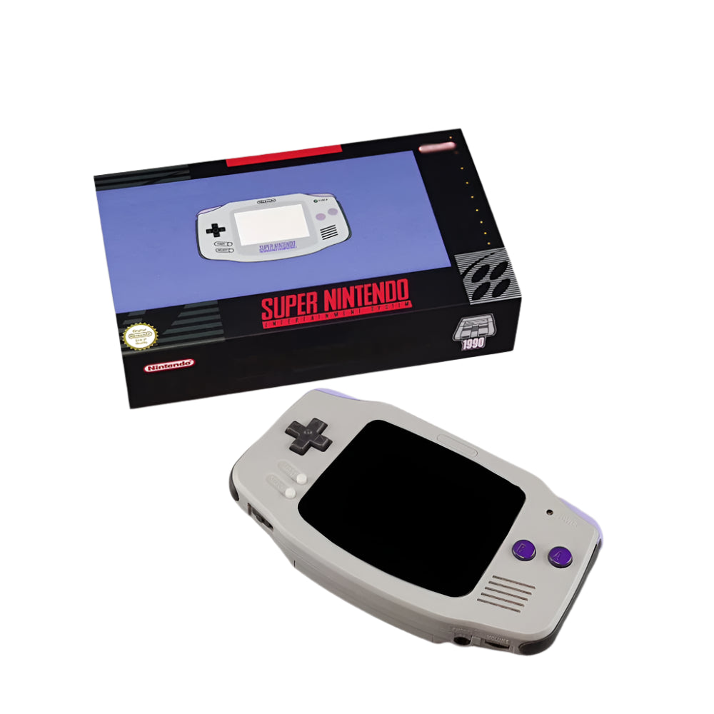 Nintendo Game Boy Advance Gray/Purple Super Nintendo SNES Edition Video Game Console - Custom Refurb Enhanced