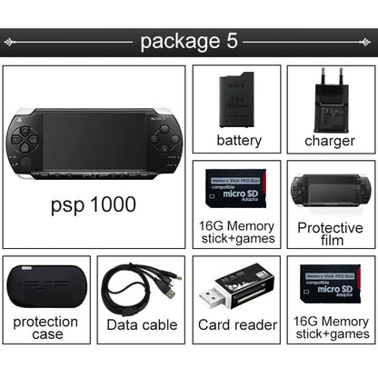Sony PSP Video Game Console PSP 1000 16GB Playstation Portable w/ Games, Case, & more