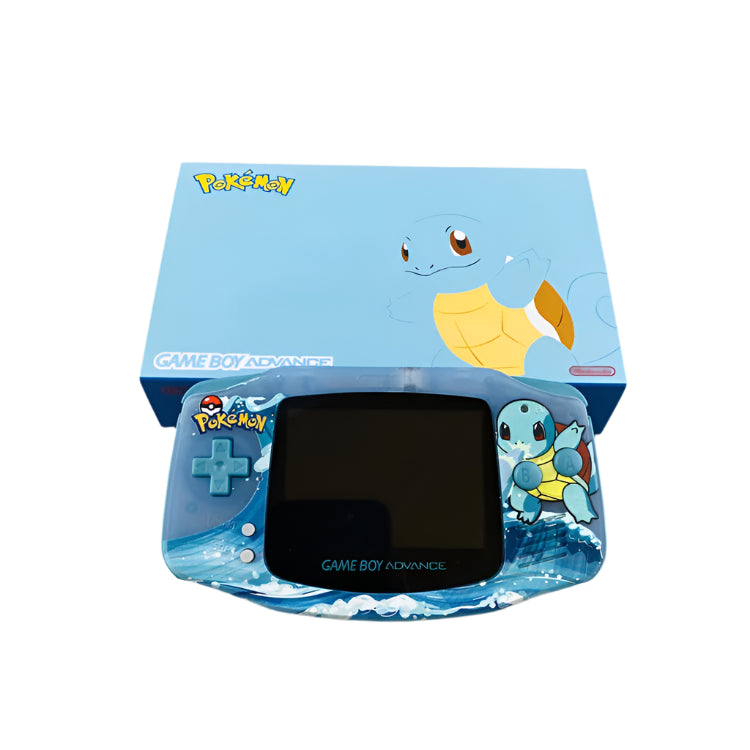 Nintendo Game Boy Advance Blue Pokemon Squirtle Edition Video Game Console - Custom Refurb Enhanced