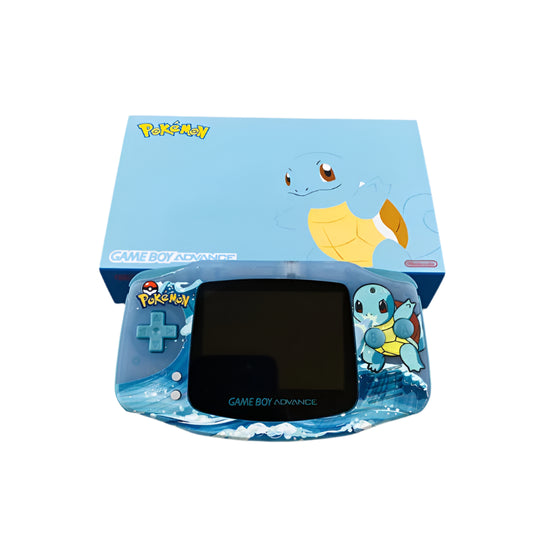 Nintendo Game Boy Advance Blue Pokemon Squirtle Edition Video Game Console - Custom Refurb Enhanced