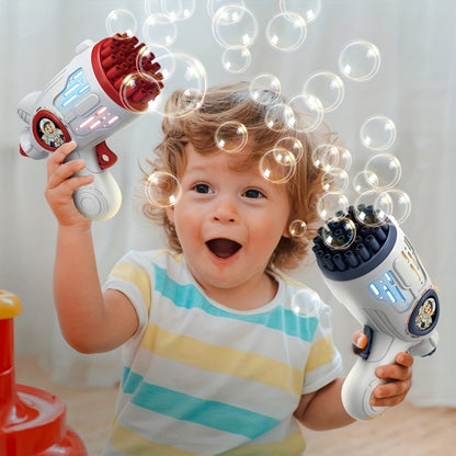 32-hole Electric Automatic Toy Soap Bubble Gun -  Rocket Bubble Machine - Portable, Indoor, Outdoor, Birthday Party, & more