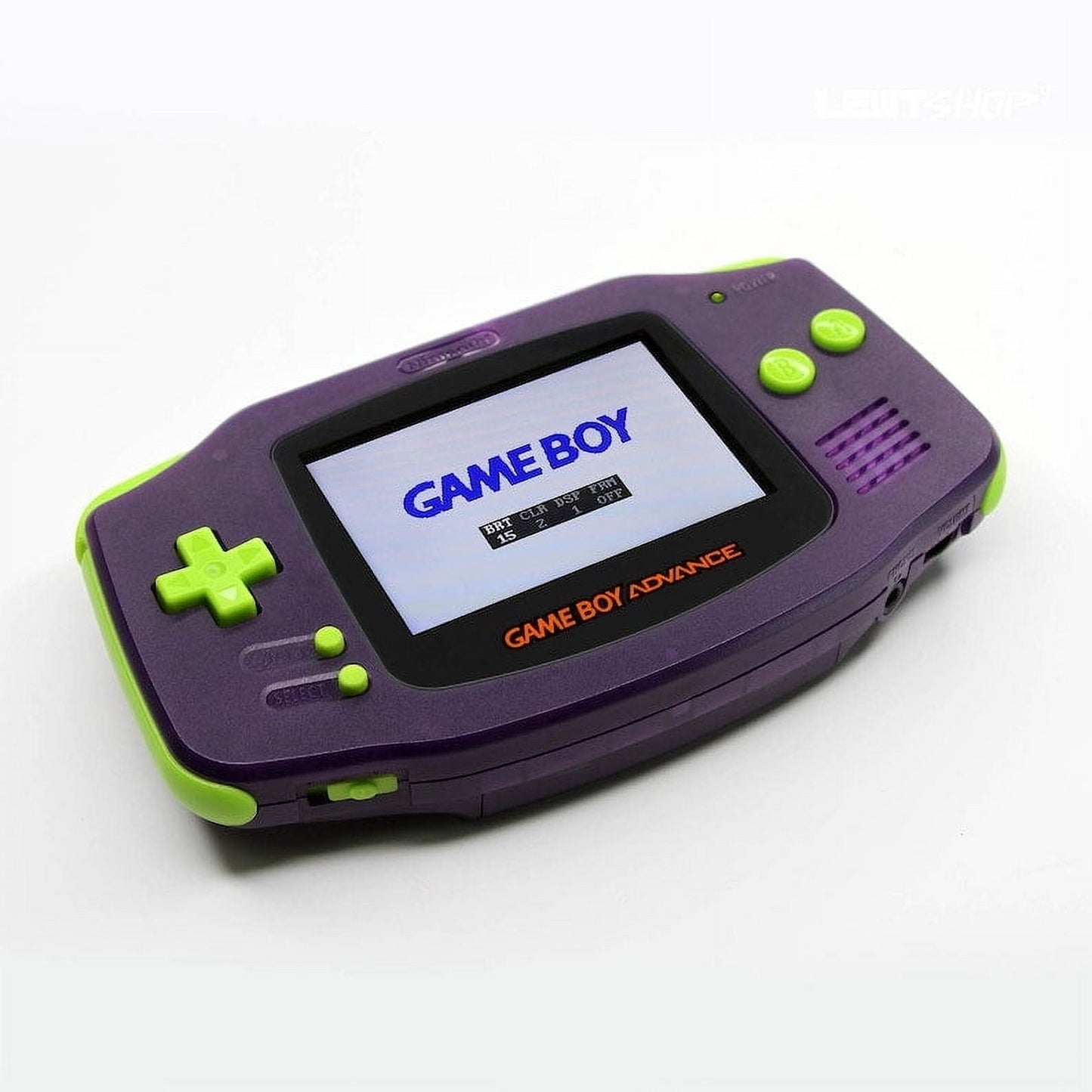 Nintendo Game Boy Advance Purple/Green Neon Genesis Evangelion Edition Video Game Console - Custom Refurb Enhanced