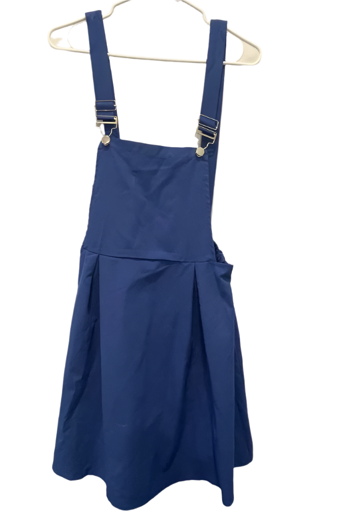 Romwe Overall Dress Youth Girls Sz Larg 8-10 Mini Royal Blue