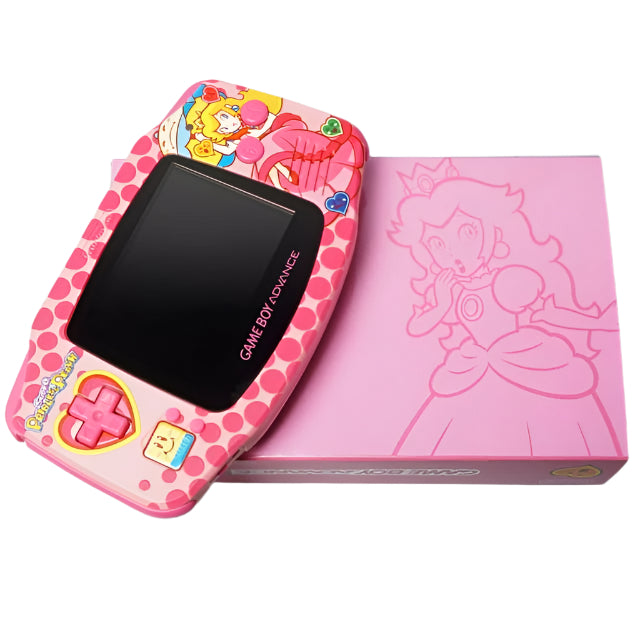 Nintendo Game Boy Advance Pink Super Princess Peach Edition Video Game Console - Custom Refurb Enhanced
