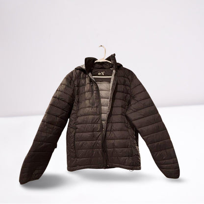 Ultra Light Packable Down Coat Puffer Jacket SIZE Small Black Gray Warm
