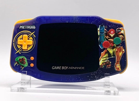 Nintendo Game Boy Advance Purple/Yellow Metroid Edition Video Game Console - Custom Refurb Enhanced