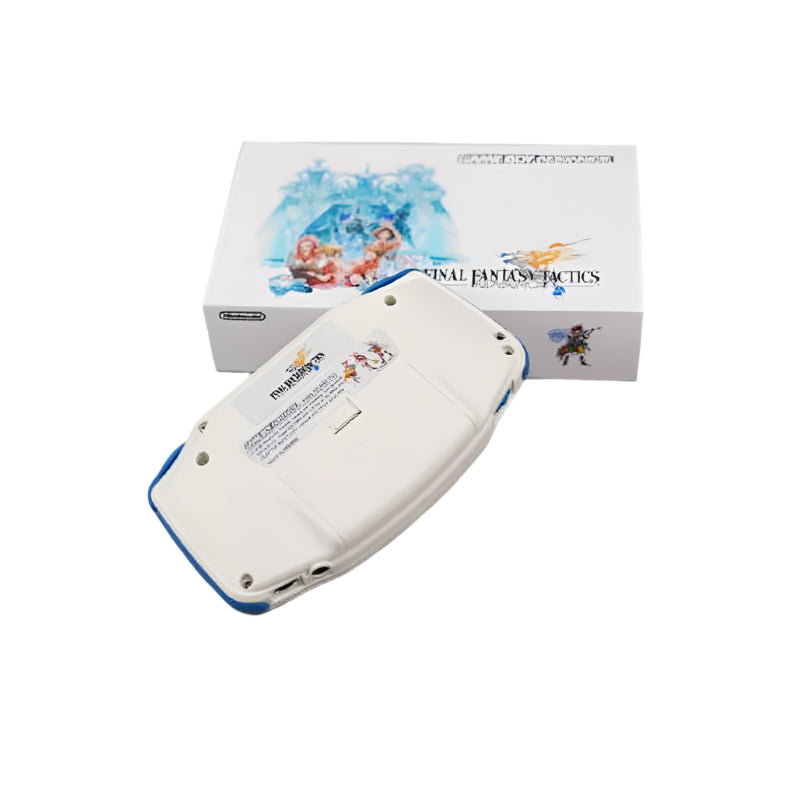 Nintendo Game Boy Advance White/Blue Final Fantasy Tactics Edition Video Game Console - Custom Refurb Enhanced
