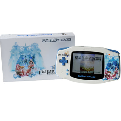 Nintendo Game Boy Advance White/Blue Final Fantasy Tactics Edition Video Game Console - Custom Refurb Enhanced