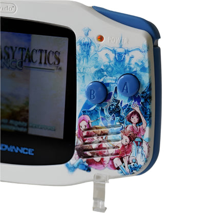 Nintendo Game Boy Advance White/Blue Final Fantasy Tactics Edition Video Game Console - Custom Refurb Enhanced