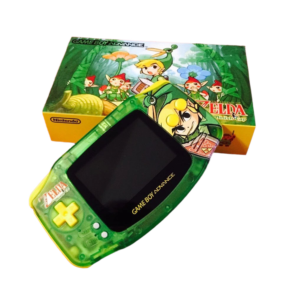 Nintendo Game Boy Advance Green Legend of Zelda Edition Video Game Console - Custom Refurb Enhanced