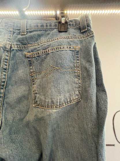 Red Camel Jeans Mens 38x30 Distressed Blue Denim Pants Bootcut Medium Wash Cotton