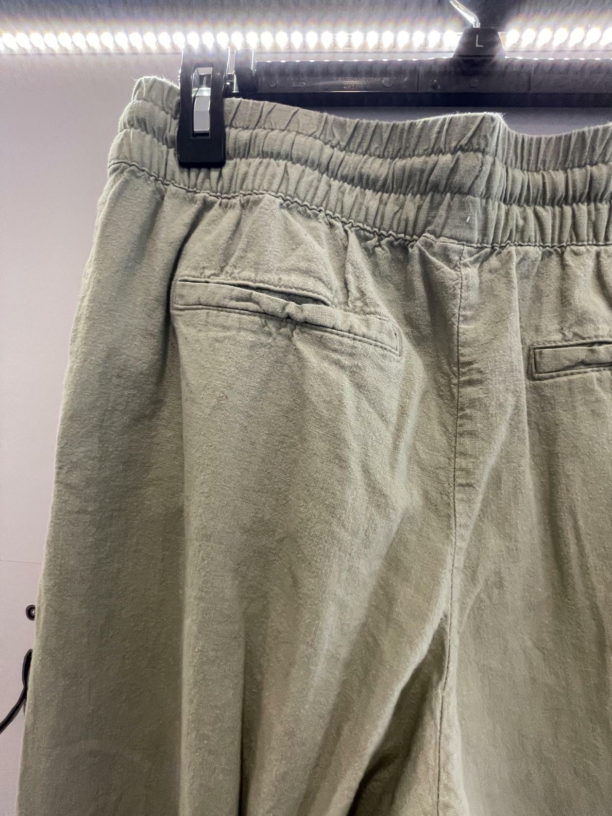 A NEW DAY Women's Green Pleated Wide/Straight Leg Stretch Dress Pants sz 20W - Very Good