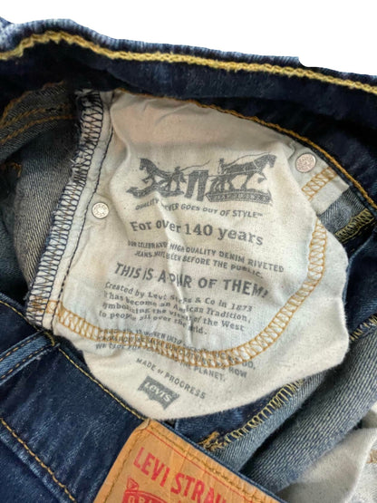 Levi Strauss Mens Jeans 511 Dark Wash Straight Regular - Blue - 32X30 - Very Good